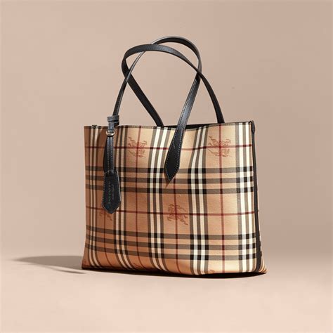 burberry grained top handle tote bag black|burberry haymarket tote medium.